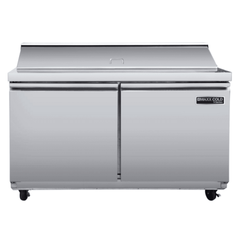 Maxx Cold MVR48SHC 48.2-Inch V-Series Refrigerated Prep Station for Sandwiches and Salads