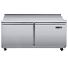 Maxx Cold MVR60SHC 61.2" Sandwich Salad Prep Station with stainless steel finish and cutting board.