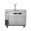 Maxx Cold MXBD48-1SHC 48-inch self-contained keg cooler with stainless steel finish, designed for beer dispensing.