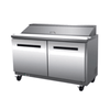 Maxx Cold MXCR60SHC 60-inch Refrigerated Salad and Sandwich Prep Table with two sections and ample storage.