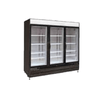 Maxx Cold MXM3-72RBHC 3-Door Commercial Glass Door Refrigerator with glass doors and shelves, 72 Cu. Ft. capacity.