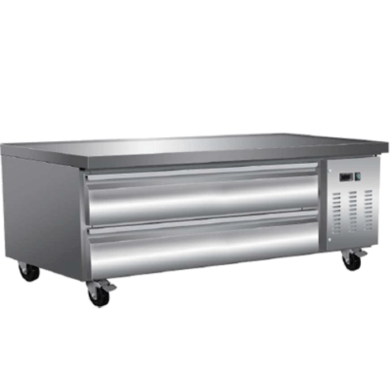 Maxx Cold X-Series refrigerated equipment stand for commercial kitchen with 8.8 cubic feet capacity and sleek design.