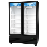 EFI C2-54GDX Black 54-Inch Two-Door Glass Merchandising Cooler