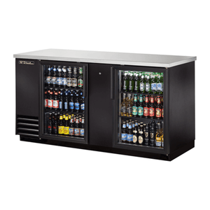 True TBB-3G-HC-LD 69-1/8" Glass Door Back Bar Refrigerator