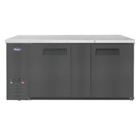 Atosa SBB69GRAUS2 68" 2-Door Shallow Depth Refrigerated Back Bar Cooler