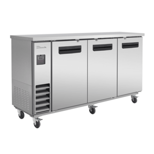 Blue Air BLNBB-72S-HC 73-1/8" Narrow Depth 3-Door Back Bar Refrigerator