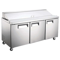 Ancaster PTS-70 70.4-Inch 3-Door Refrigerated Salad and Sandwich Prep Table