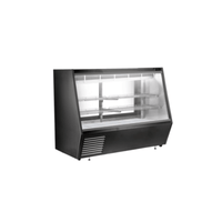 EFI CDCBS-72 71.7" Black Flat Front Refrigerated Deli Showcase
