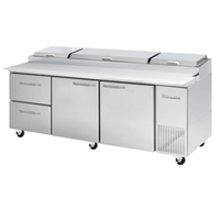 Blue Air BAPP93-D2L-HC 93-Inch Commercial Pizza Prep Station with Drawers and Doors