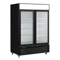 EFI F2-48GDVC 48-Inch Black Two-Door Glass Merchandising Freezer