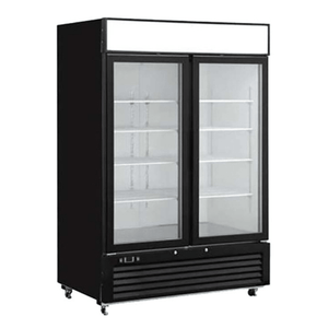 EFI F2-48GDVC 48-Inch Black Two-Door Glass Merchandising Freezer