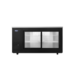 Atosa SBB69SGGRAUS2 68-Inch 2-Section Sliding Glass Door Back Bar Cooler