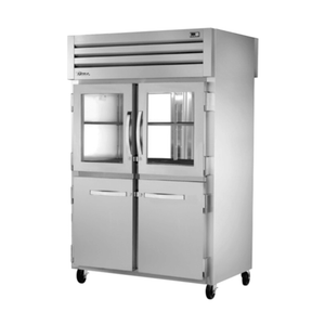 True STG2RPT-2HG/2HS-2G-HC 52.63" Pass-Thru Refrigerator with Glass and Solid Doors