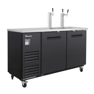 Blue Air BLKC69-3B-HC 69-Inch Black Exterior Draft Beer Dispenser