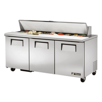 True TSSU-72-18-HC 72.38" 3-Door Refrigerated Sandwich & Salad Prep Table