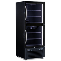 Minus Forty 22-UDGH-L2-BK-BI 30-Inch Hybrid Refrigerator and Freezer Glass Door Merchandiser