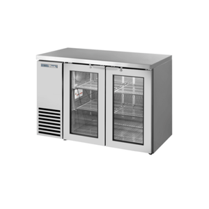 True Refrigeration TBB24-48-2G-Z1-SFT-S-1 48" Refrigerated Glass Door Back Bar Cabinet