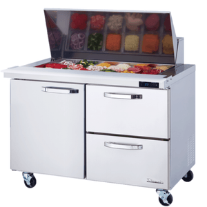 Blue Air BLMT48-D2R-HC 48-Inch 1-Door 2-Drawer Mega Top Prep Table