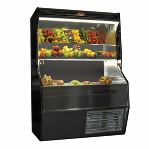 Howard-McCray SC-P32E-6S-B-LED 74-Inch Black Open Front Produce Display Case