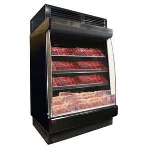 Howard-McCray SC-OM35E-4L-LB-B 51" Black Low-Base Packaged Meat Open Display Cooler