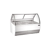 EFI FIGCW-7052 69.4" White Curved Glass Gelato Merchandiser