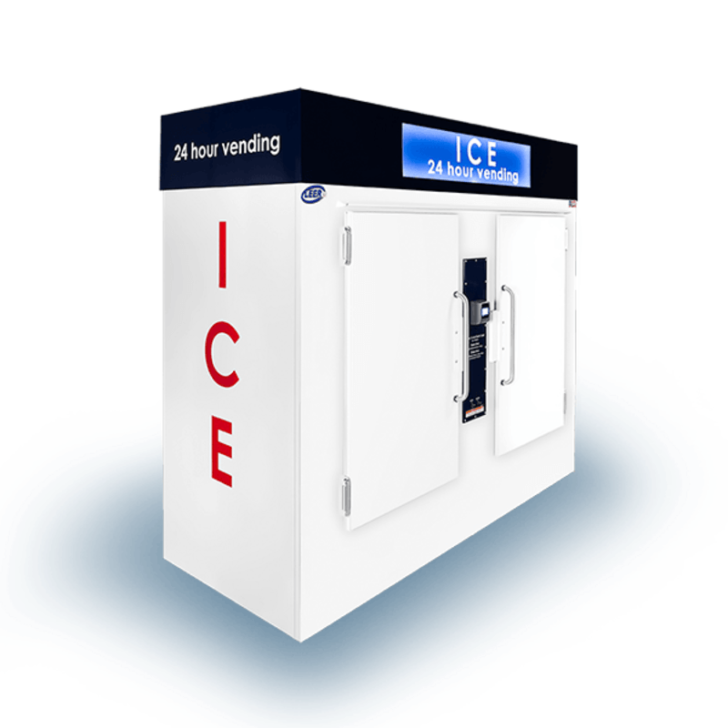 Leer L085UASVP 85 Cu. Ft. Outdoor Ice Merchandiser with Solid Doors