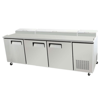 EFI Versa-Chill CPDR3-93VC 93-Inch 3-Door Refrigerated Pizza Prep Table