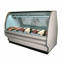 Howard-McCray 99.5-Inch Curved Glass Fresh Fish and Poultry Display Case SC-CFS40E-8C-LED
