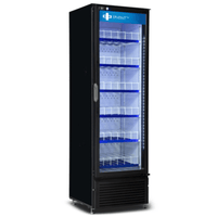 QBD CD20-HC 25-Inch Slim Black Glass Door Display Refrigerator