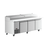 Ancaster Food Equipment AFE-PPT-92 3-Door Refrigerated Pizza Prep Table, 92-Inch