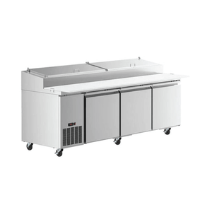 Ancaster Food Equipment AFE-PPT-92 3-Door Refrigerated Pizza Prep Table, 92-Inch