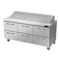 Blue Air BLPT72-D6-HC 72-Inch 6-Drawer Refrigerated Sandwich & Salad Prep Table
