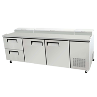 EFI CPDW2-93VC 93" Side-Mount Pizza Prep Table with Doors & Drawers