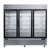 EFI C3-82GDSVC 77 Cu. Ft. 3-Door Glass Merchandising Refrigerator