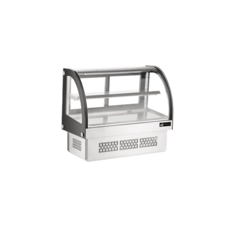 EFI CGCM-CT-3633 36-Inch Drop-In Refrigerated Curved Glass Merchandiser