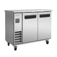 Blue Air BLNBB-48S-HC 49-Inch Narrow Depth 2-Door Solid Back Bar Refrigerator