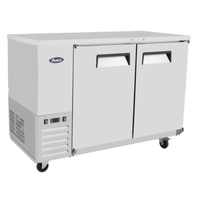 Atosa SBB59GRAUS1 57.75-Inch Shallow Depth Stainless Steel Back Bar Refrigerator