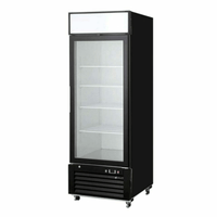EFI C1-16.5GDX 16.5-Inch Black Glass Door Commercial Merchandiser Refrigerator