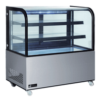 EFI Sales CGCM-4848 47.8" Black Refrigerated Bakery Display Case with Curved Glass