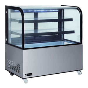 EFI Sales CGCM-4848 47.8" Black Refrigerated Bakery Display Case with Curved Glass