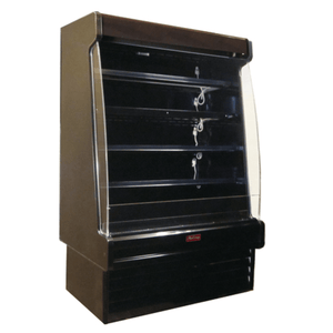 Howard-McCray SC-OD35E-4S-B-SL 51-Inch Black Endless Open Refrigerated Merchandiser with Rear Loading