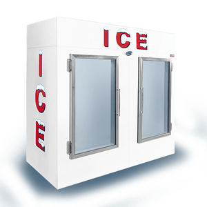 Leer L085UAGP 85 Cu. Ft. 84-Inch Indoor Glass Door Ice Merchandiser