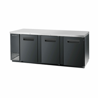 Blue Air BBB90-4B-HC 90-Inch Three-Door Solid Back Bar Cooler