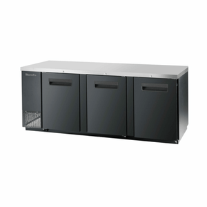 Blue Air BBB90-4B-HC 90-Inch Three-Door Solid Back Bar Cooler