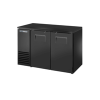True TBB24-48-2S-Z1-BST-B-1 48-1/8" Solid Door Back Bar Refrigerator in Black