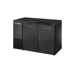 True TBB24-48-2S-Z1-BST-B-1 48-1/8" Solid Door Back Bar Refrigerator in Black