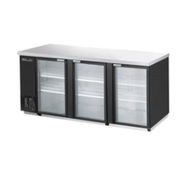 Blue Air BBB90-4SG-HC 90-Inch Glass Door Refrigerated Back Bar Cabinet