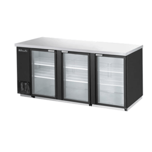 Blue Air BBB90-4SG-HC 90-Inch Glass Door Refrigerated Back Bar Cabinet