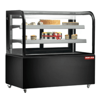 New Air NDC-48-CG 48.5" Curved Glass Refrigerated Floor Case with LED Lighting