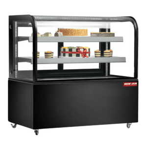 New Air NDC-48-CG 48.5" Curved Glass Refrigerated Floor Case with LED Lighting
